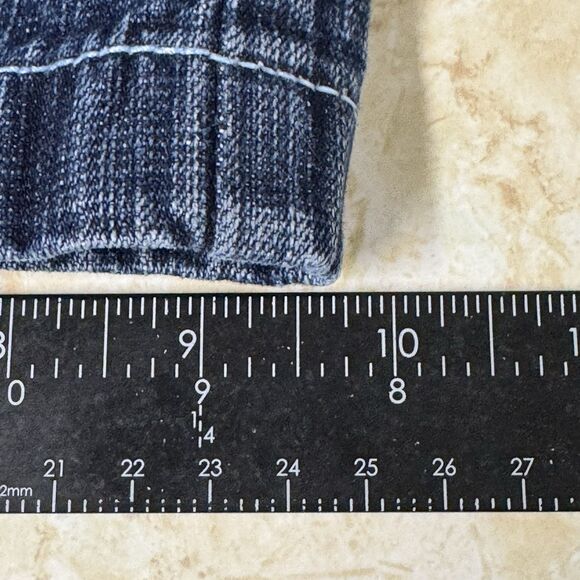 Southpole Jeans 38 (36") Blue Vintage Wide Leg Baggy Plaid Pockets Y2K Skater - Picture 15 of 15